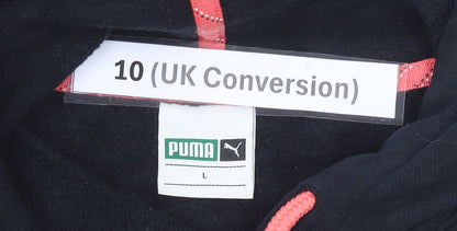 Puma Womens Black Pullover Hoodie UK 10 Regular Fit Sportswear