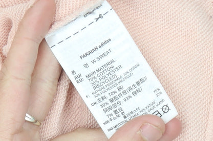 Adidas Women’s Pink Sweatshirt UK 12 Ruffle Hem Long Sleeve Pullover