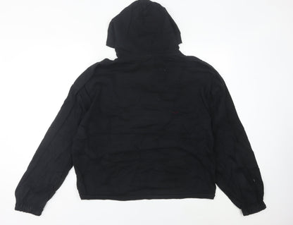 Champion Women's Black Pullover Hoodie Size 10 UK L Logo Sportswear