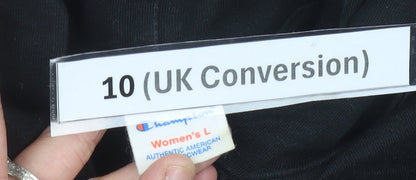 Champion Women's Black Pullover Hoodie Size 10 UK L Logo Sportswear