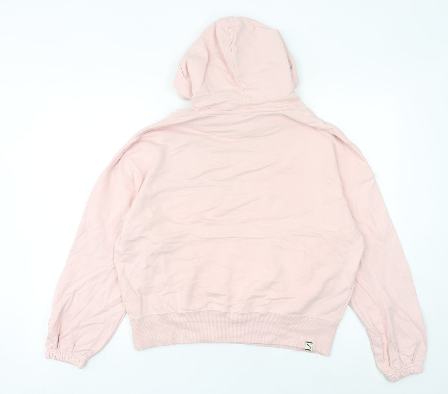 Puma Womens Pink Pullover Hoodie Size 8 Graphic Print Casual