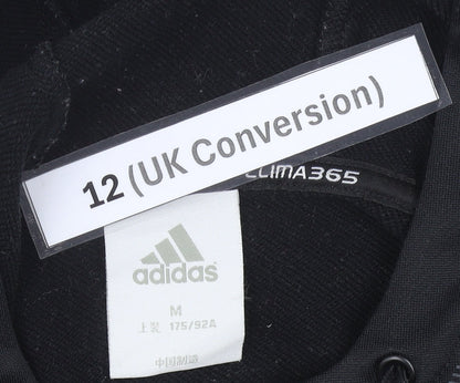 Adidas Women Black Pullover Hoodie Size 12 Logo Sportswear