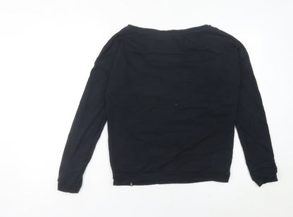 Adidas Women’s Black Sweatshirt UK 12 Pullover Graphic Logo