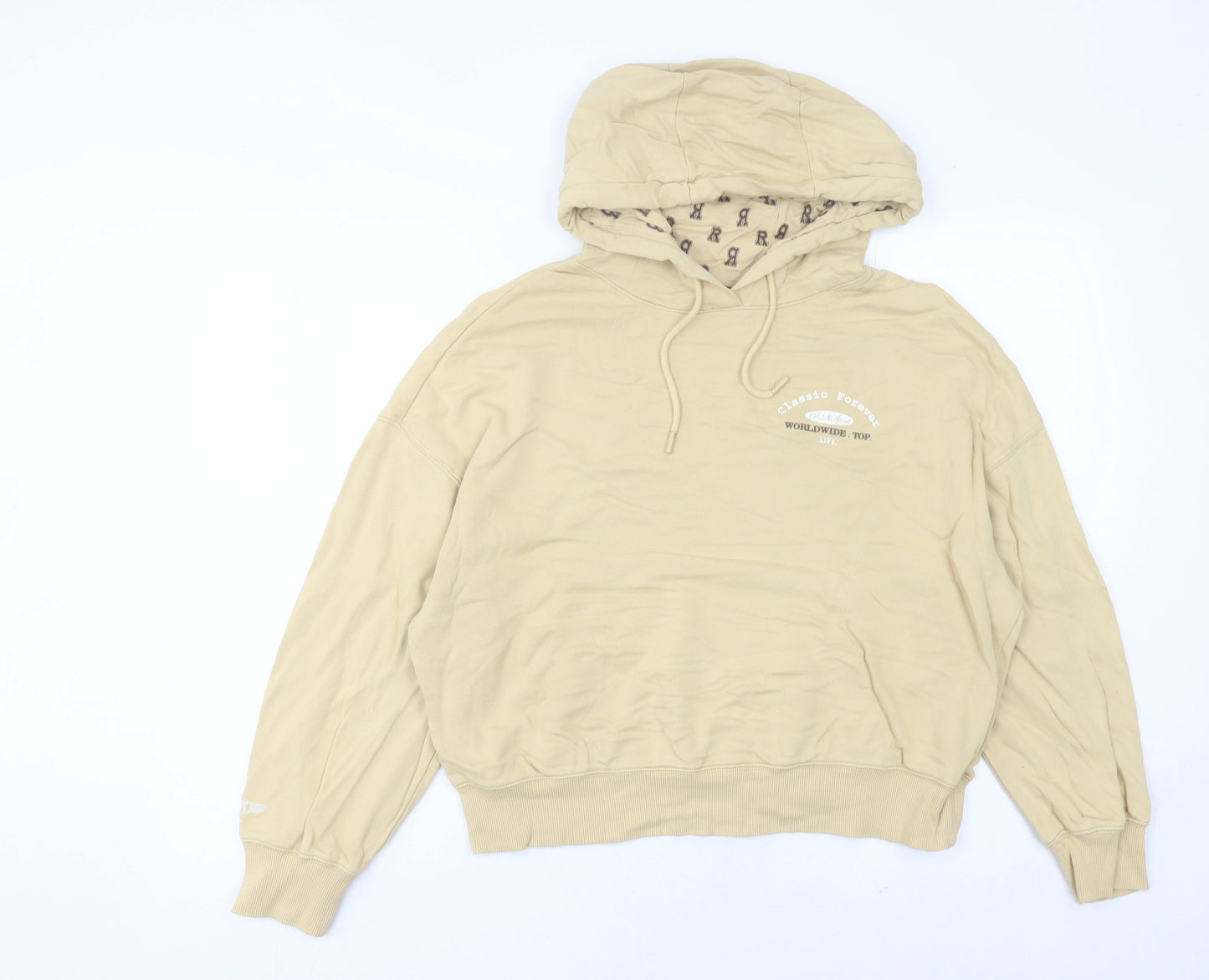 Polo Sport Women’s Beige Hoodie UK 10 Pullover Cotton Blend
