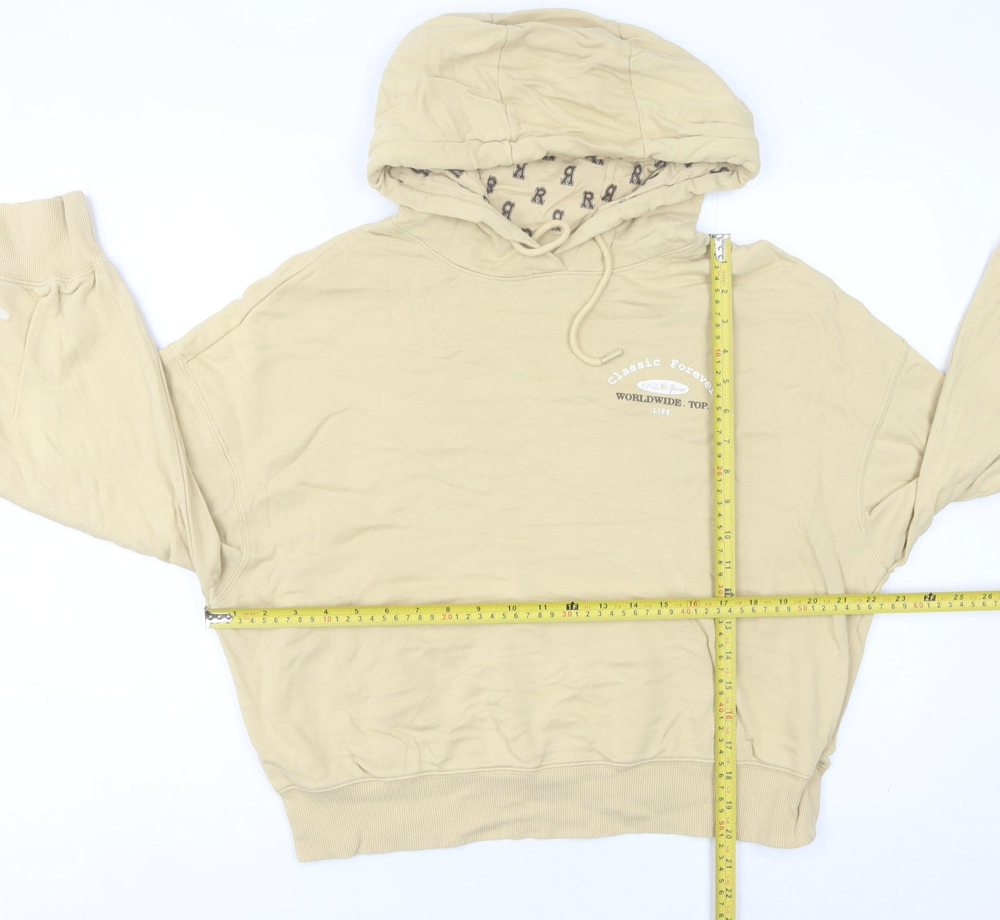 Polo Sport Women’s Beige Hoodie UK 10 Pullover Cotton Blend