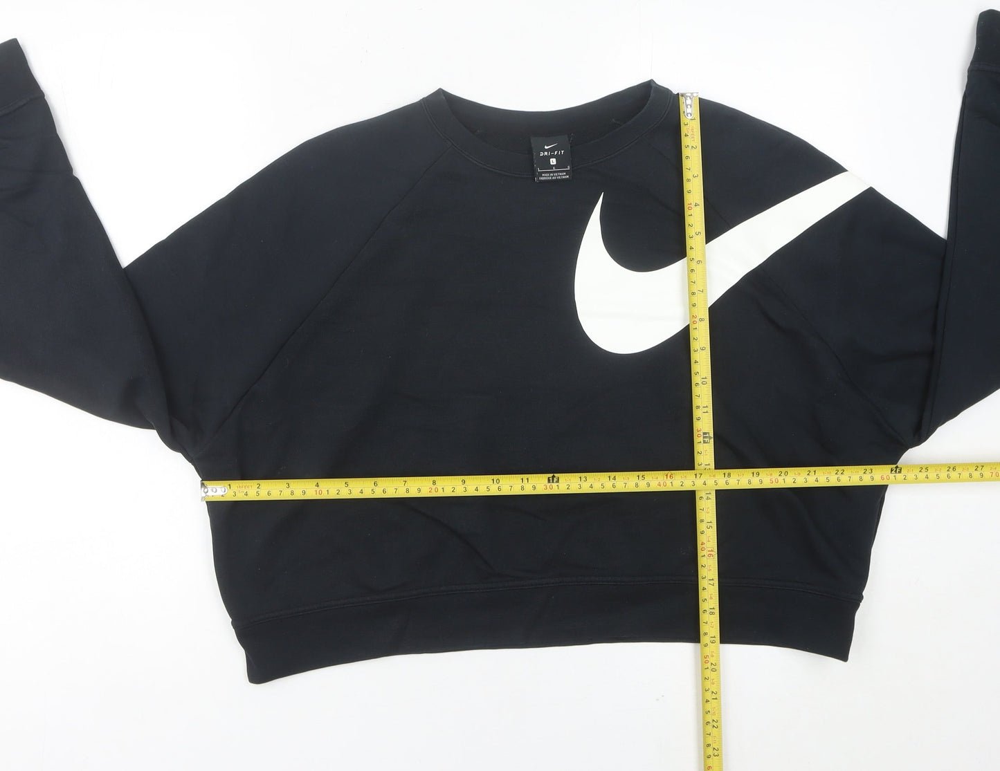 Nike Womens Black Size 10 Dri-Fit Pullover Sweatshirt Logo
