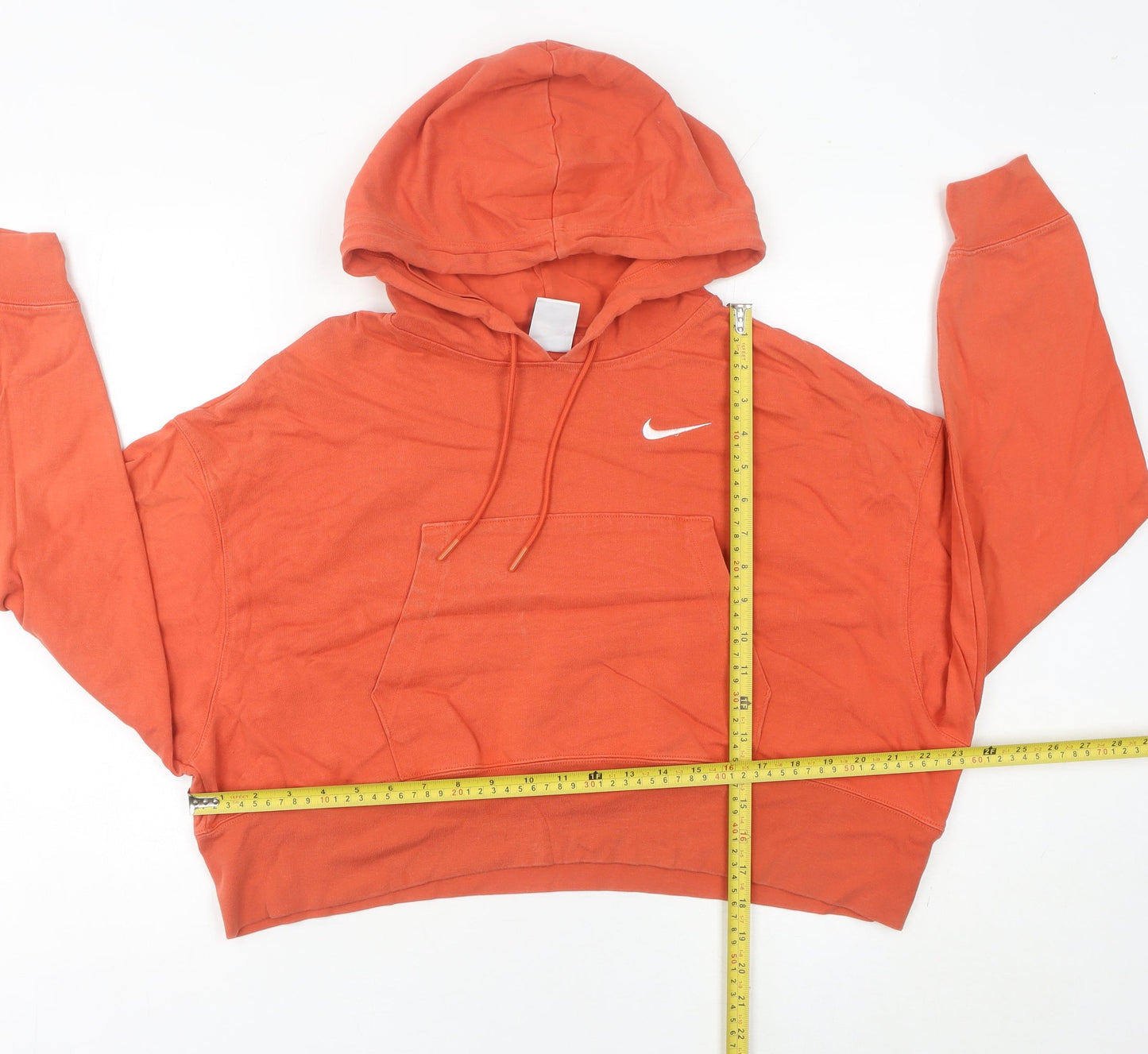 Nike Women’s Orange Pullover Hoodie Size 4 XS Cotton Sportswear