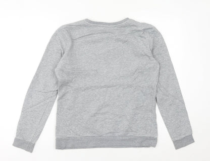 Skechers Women’s Grey Sweatshirt Size 8 UK Cotton Blend Logo Print