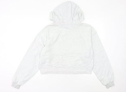 Adidas Women’s Grey Hoodie Size 8 UK Cotton Blend Pullover