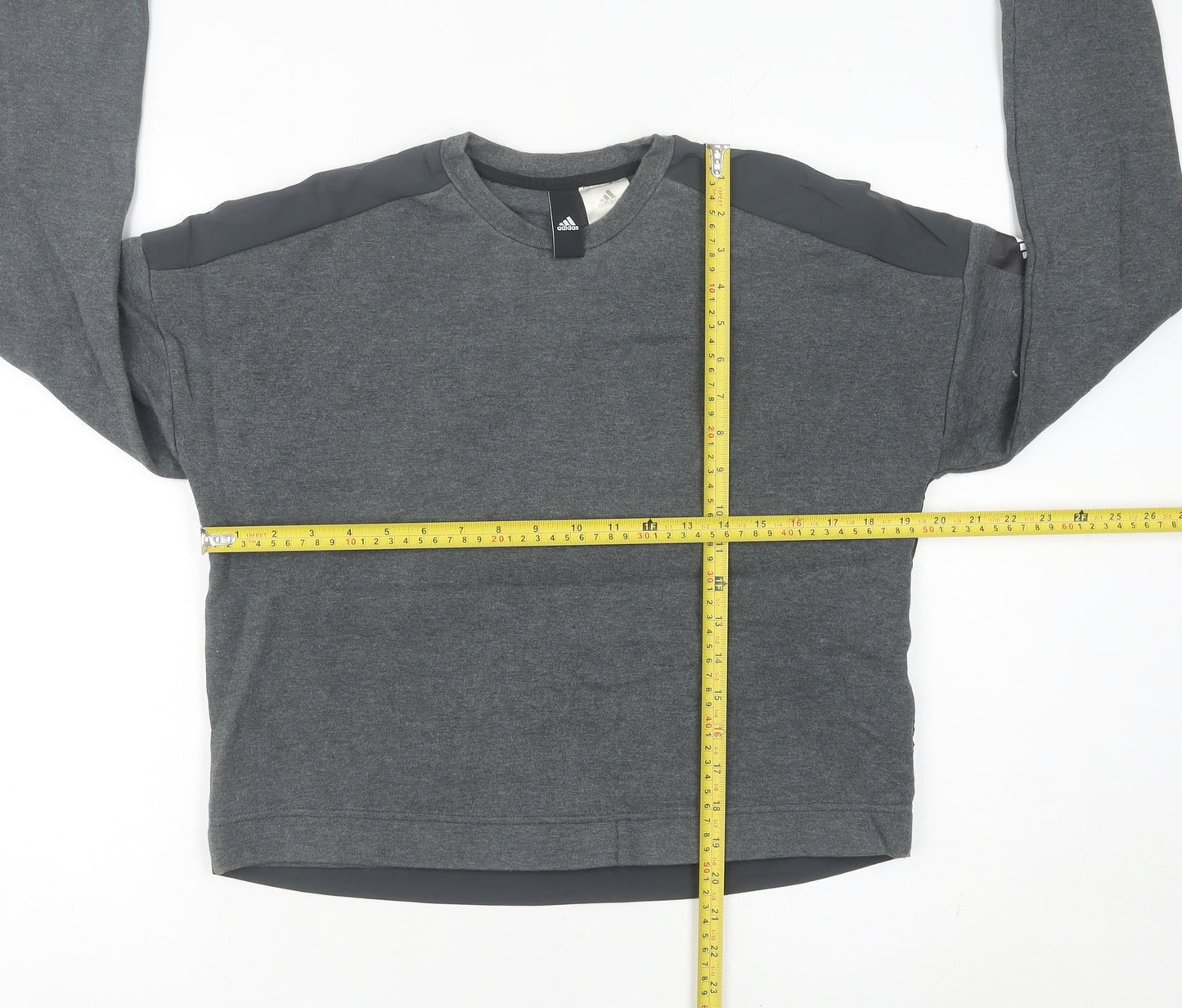 Adidas Womens Grey Sweatshirt Size 10 Crew Neck Long Sleeve