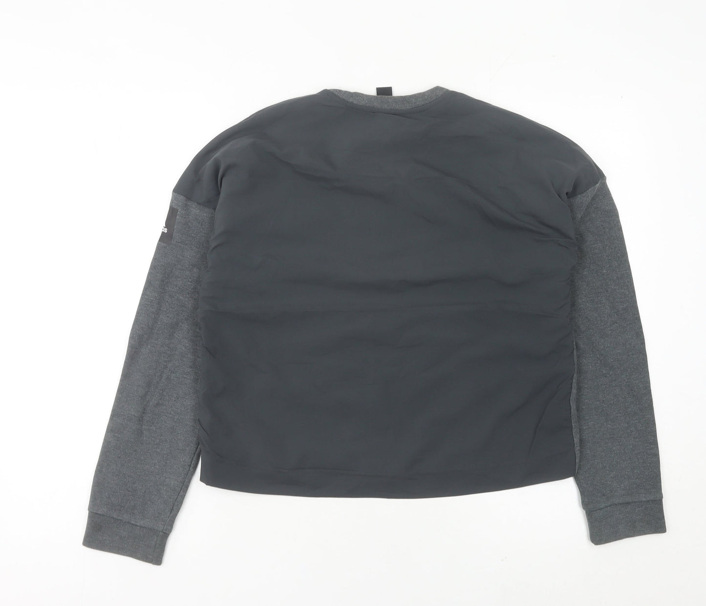 Adidas Womens Grey Sweatshirt Size 10 Crew Neck Long Sleeve