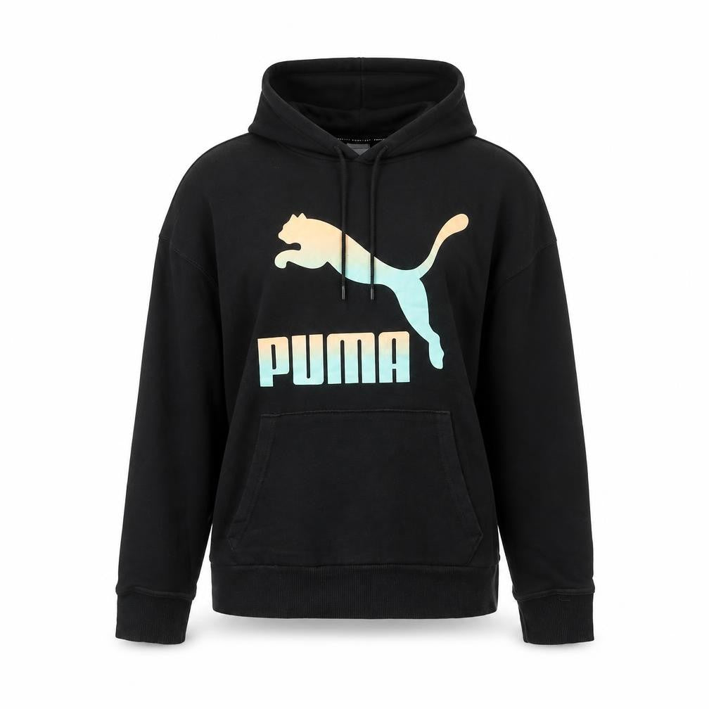 Womens UK Size 8 PUMA Black Pullover Hoodie