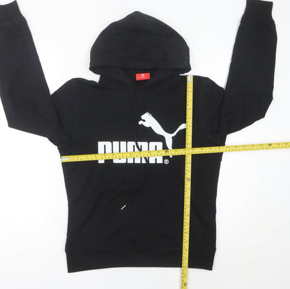 Puma Womens Black M Pullover Hoodie Sweatshirt Cotton Blend