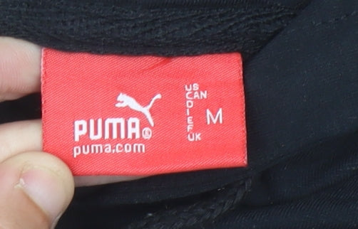 Puma Womens Black M Pullover Hoodie Sweatshirt Cotton Blend