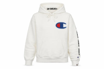 Womens UK Size 8 Champion A Bathing Ape White Pullover Hoodie