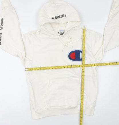 Womens UK Size 8 Champion A Bathing Ape White Pullover Hoodie