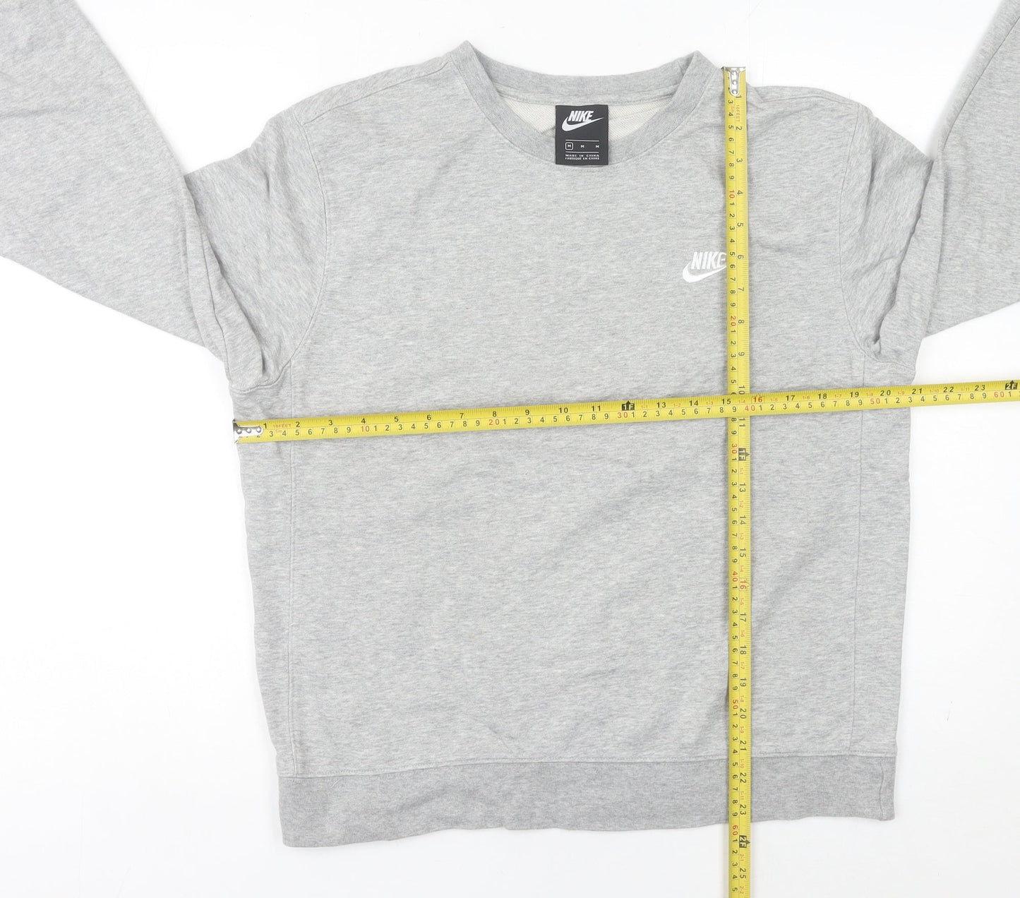 Nike Women Grey Logo Sweatshirt Size 10 Pullover Long Sleeve