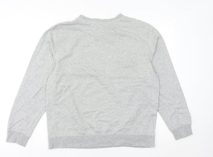 Nike Women Grey Logo Sweatshirt Size 10 Pullover Long Sleeve