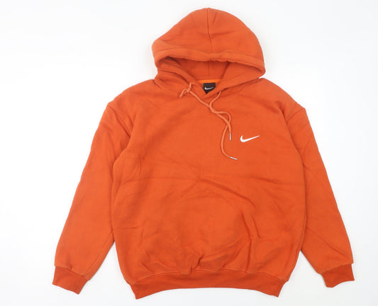 Nike Womens Orange Hoodie Size 16 Pullover Logo Sportswear