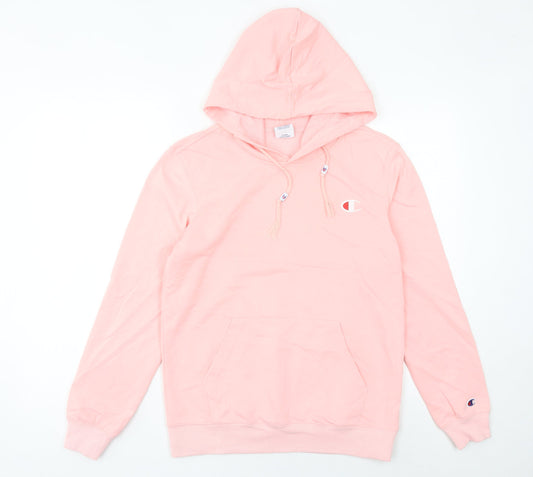Champion Women’s Pink Hoodie Size 8 UK Cotton Pullover Casual