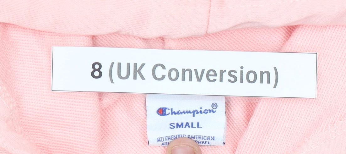 Champion Women’s Pink Hoodie Size 8 UK Cotton Pullover Casual