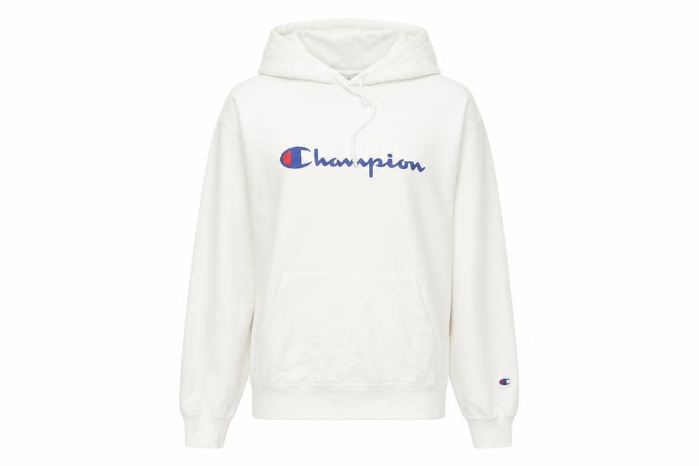 Womens UK Size 10 Champion White Pullover Hoodie