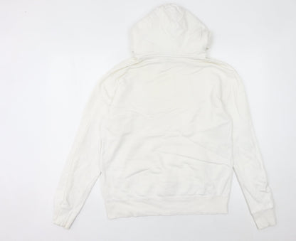 Champion Women’s White Hoodie UK 10 Pullover Logo Athletic Casual