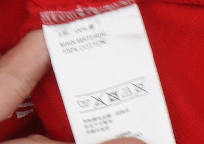 Adidas Women's Red Pullover Hoodie Size 8 Logo Sportswear