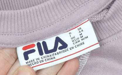 Fila Women’s Pink Logo Sweatshirt UK M Regular Fit Crew Neck