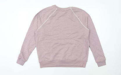 Fila Womens Pink Logo Sweatshirt Medium Crew Neck Pullover