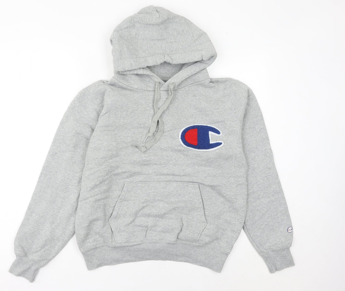Champion Womens Grey Hoodie Size 8 Pullover Logo Sweatshirt