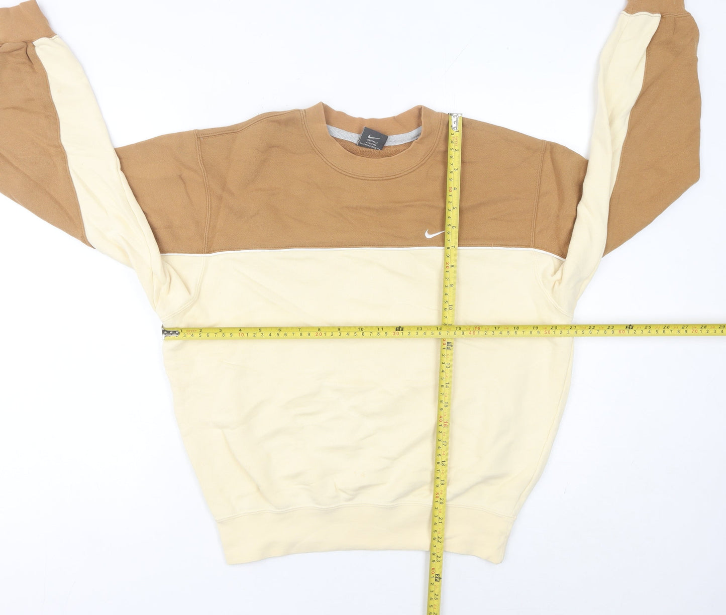 Nike Women’s Beige & Brown Sweatshirt Size 8 Crew Neck Pullover