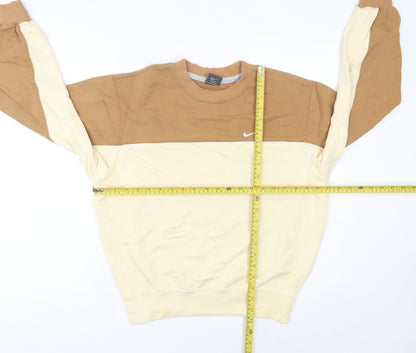 Nike Women’s Beige & Brown Sweatshirt Size 8 Crew Neck Pullover