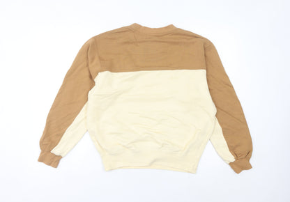 Nike Women’s Beige & Brown Sweatshirt Size 8 Crew Neck Pullover