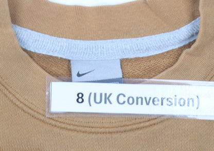 Nike Women’s Beige & Brown Sweatshirt Size 8 Crew Neck Pullover