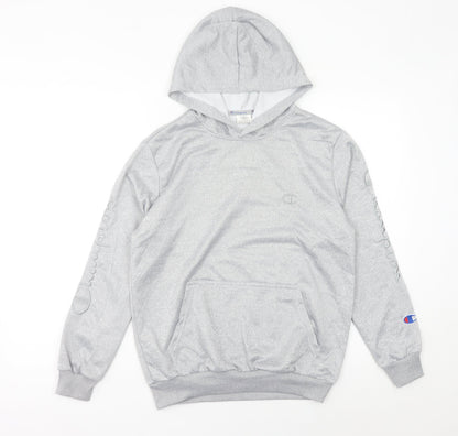 Champion Womens Grey Hoodie UK 12 Pullover Sweatshirt