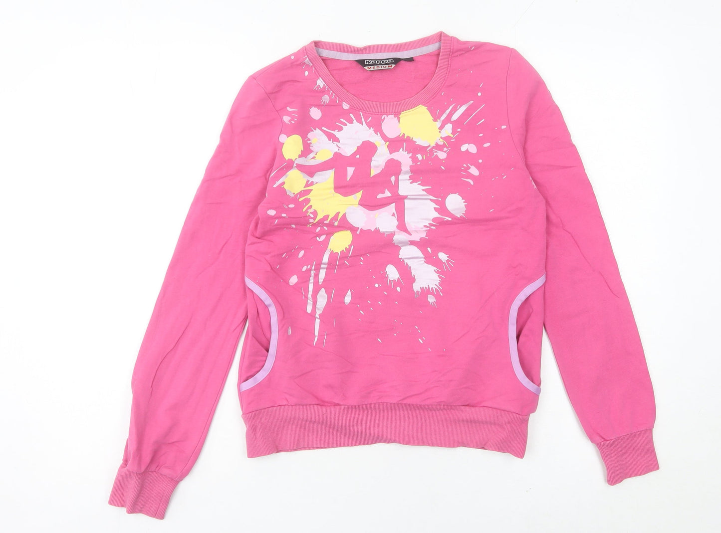 Kappa Women's Pink Graphic Pullover Sweatshirt Size 8 UK