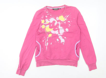 Kappa Women's Pink Graphic Pullover Sweatshirt Size 8 UK