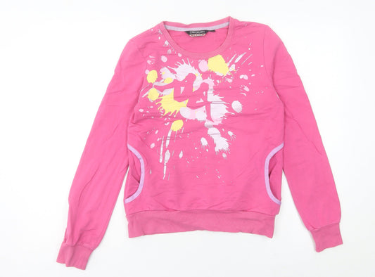 Kappa Women's Pink Graphic Pullover Sweatshirt Size 8 UK