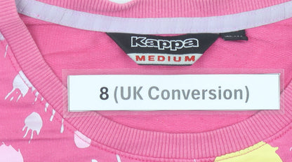 Kappa Women's Pink Graphic Pullover Sweatshirt Size 8 UK