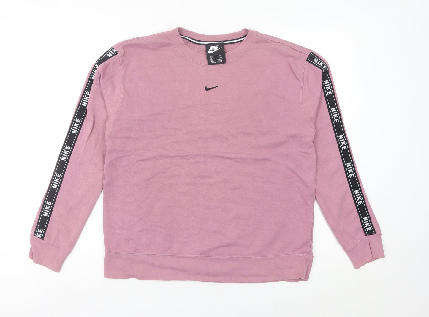 Nike Womens Pink Logo Pullover Sweatshirt Size 6 Small