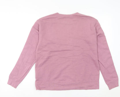 Nike Womens Pink Logo Pullover Sweatshirt Size 6 Small