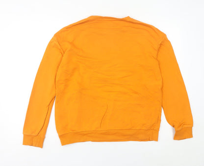 Kappa Womens Orange Logo Sweatshirt UK 12 Regular Fit Pullover