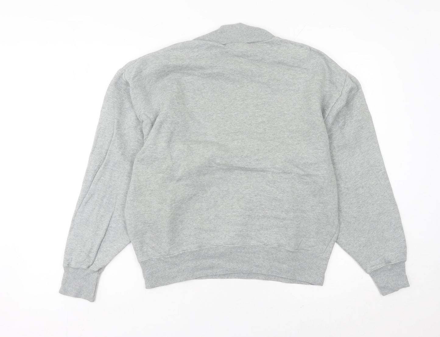 Champion Womens Grey Sweatshirt UK 6 Small Logo Embroidered Pullover