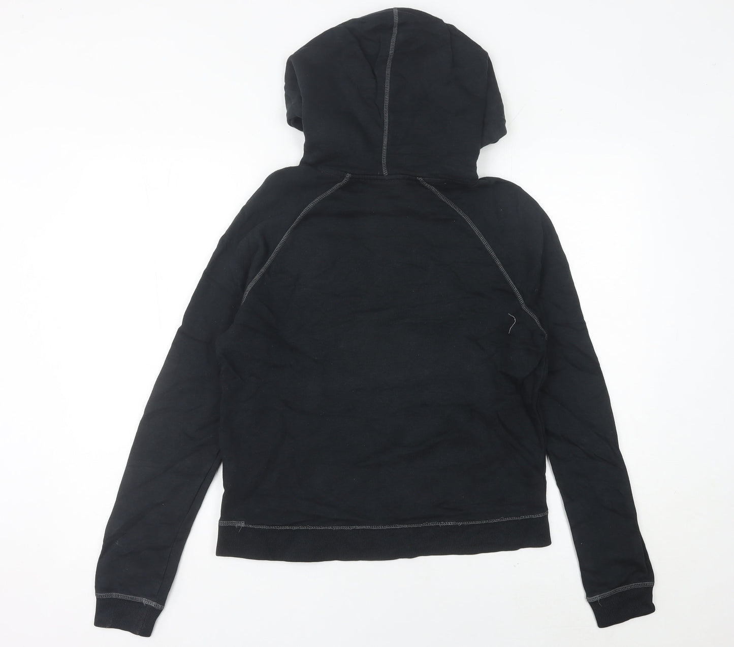 Nike Womens Black Hoodie Size 8 Pullover Sweatshirt Logo Graphic