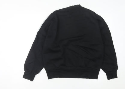 Adidas Womens Black Size 10 Pullover Sweatshirt Logo Sport Casual