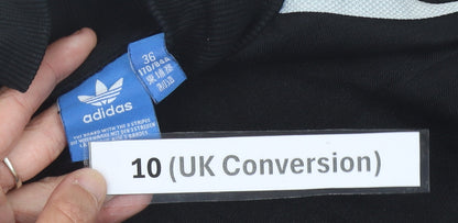 Adidas Womens Black Size 10 Pullover Sweatshirt Logo Sport Casual