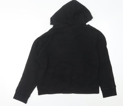 Champion Womens Black Hoodie Size 10 Pullover Embroidered Logo