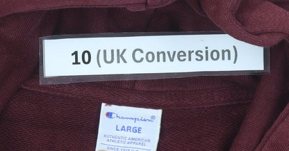 Champion Women Red Pullover Hoodie Size 10 Logo Sportswear