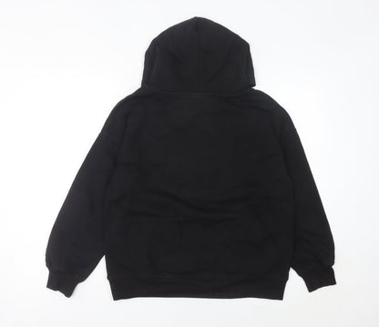 Champion Womens Black Size 10 Pullover Hoodie with Logo